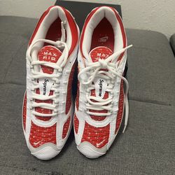 Sz 10.5 Nike Air Max Tailwind 4 Supreme White