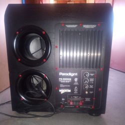 Black Powered Subwoofer Speaker