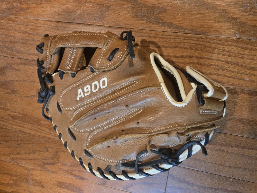 Wilson A900 33" Brown Aura Fast Pitch Catchers Mitt Rht Right Hand Throw AO9RF20FPCM SOFTBALL Glove