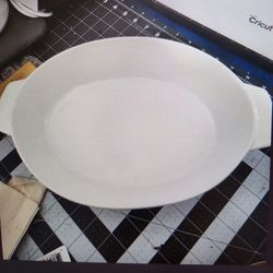 Crofton baking dish - oval white