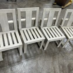 Pottery Barn Indio Eucalyptus Outdoor/Indoor Dining Chairs Open Box New