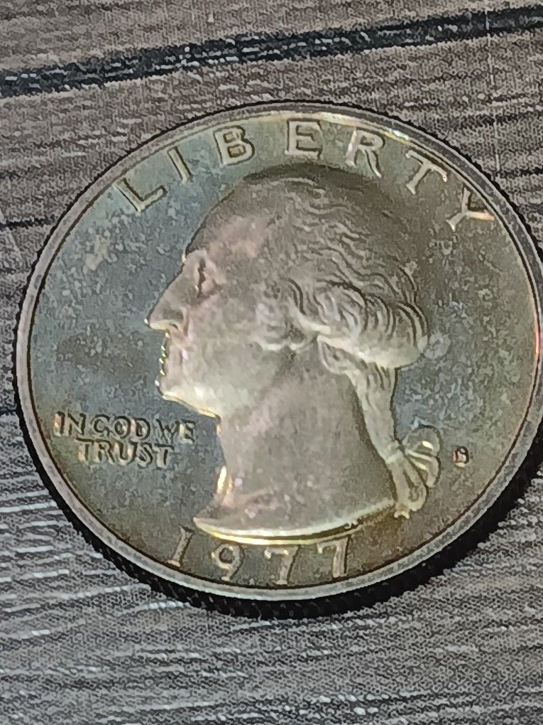 This One Is A Very RARE Extremely RARE LIBERTY Quarter (1977)Rainbow Quarter 
