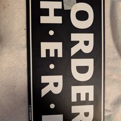 Lot of 2x Order Here Signs - Restaurant, Bar, Store - Brand New