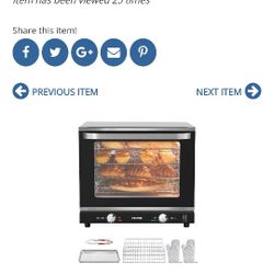 SY7794: VEVOR Commercial Countertop Oven, 66L 4-Tier Toaster Ovens with Tempered Glass Door, Wire Racks Clip Tray Gloves, 2800W Electric Stainless Ste