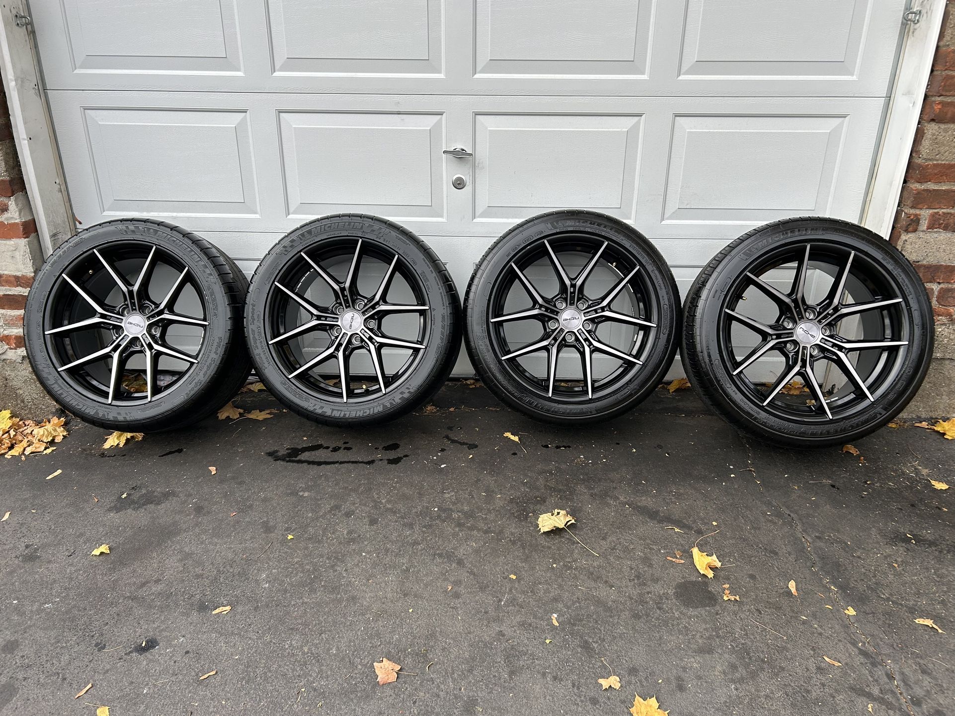 19” Staggered ALMOST NEW NICHE Rims and tires.