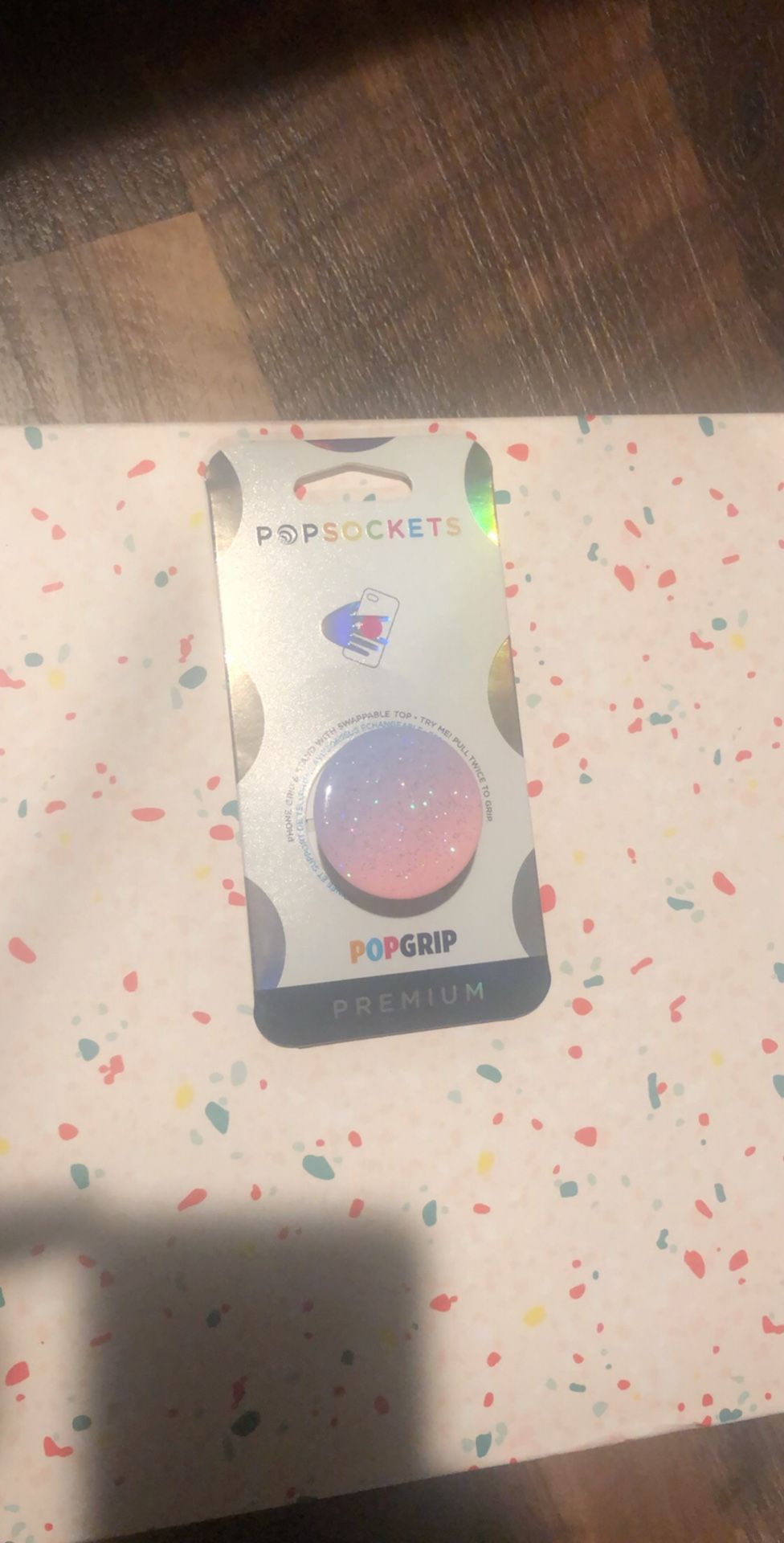 Glitter pop socket