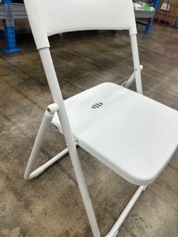 White Plastic Folding Chair