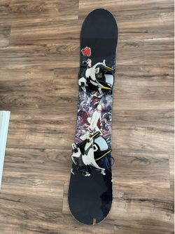 Snowboard Burton The White Collection 143cm (Shaun White Pro Model) + Flow Five rear-entry bindings, size Large