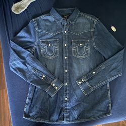 True Religion jean jacket mens medium