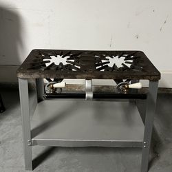 Grey Peerless Dual Propane Burner