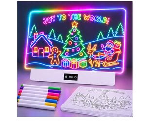 Brand new 16" LED Drawing Board for Kids Birthday Gift for Girls 1 Pack, White 8 Colors 3 Dynamic Modes, Rechargeable 15H Battery Display, Glow Light 