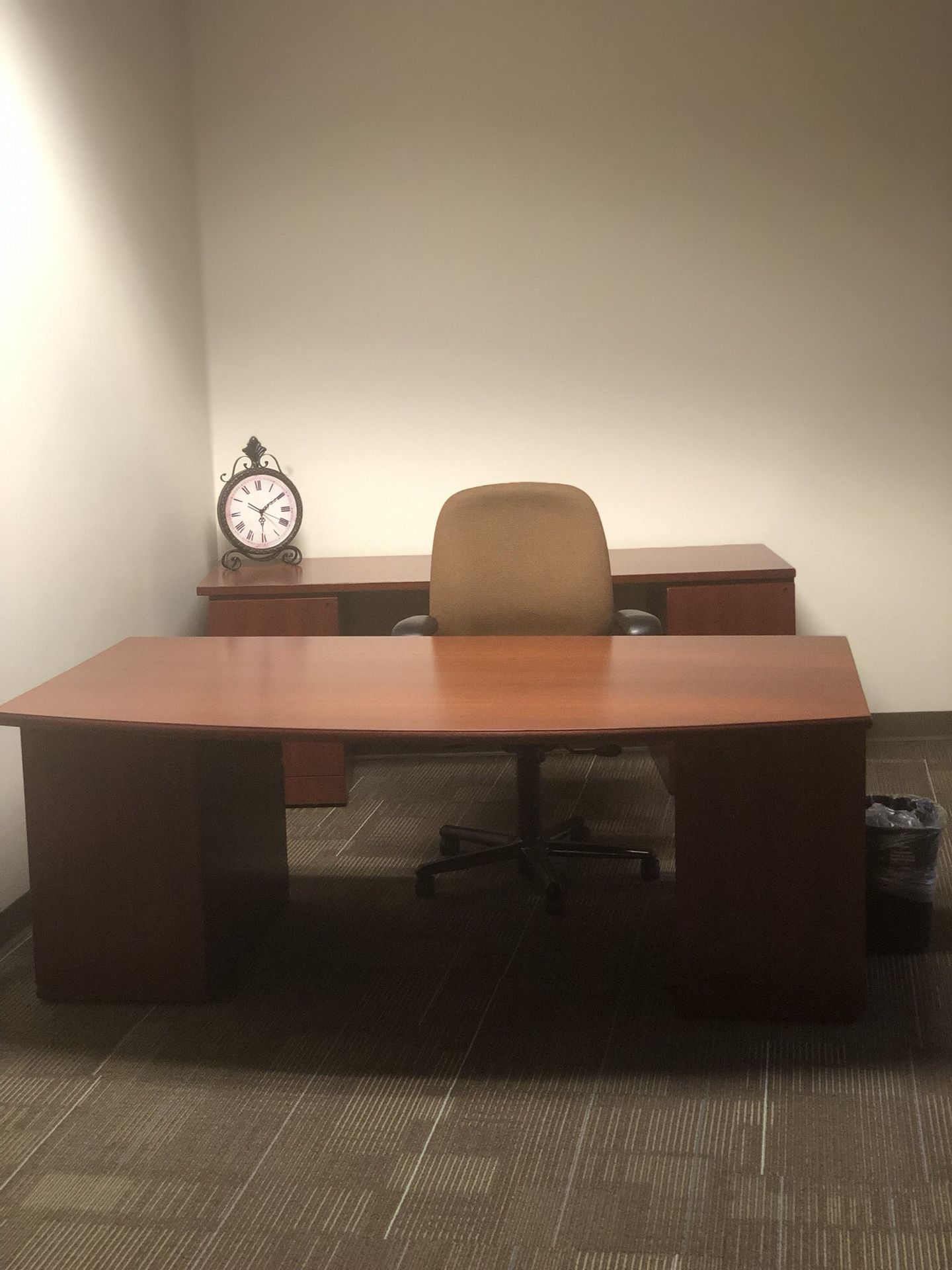 Office Desk and Credenza