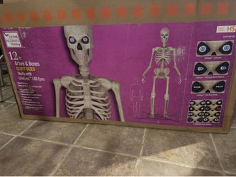 LAST 1 - Home Accents 12ft. Skelly With LCD Eyes. New In Box