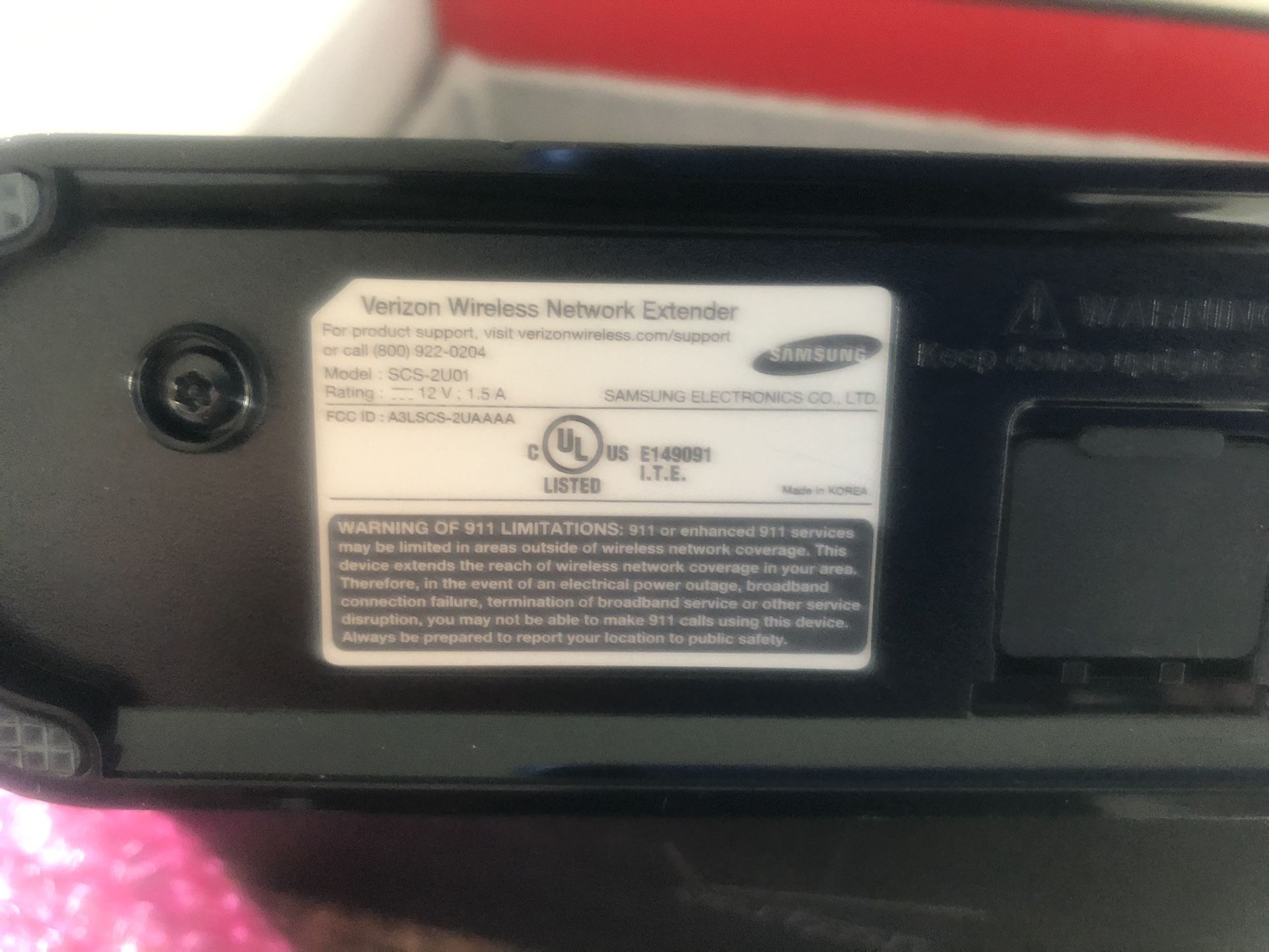 Brand New In Box Verizon Network Extender
