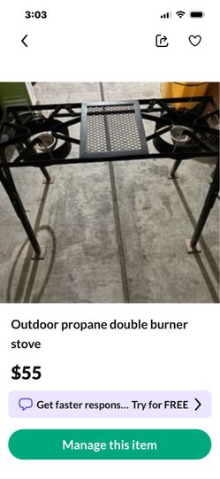 Propane two burner stove.