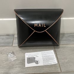 Black Mailbox Wall Mount, 12.5 × 5 x 10 inch Wall Mount Mailboxes for Outside...