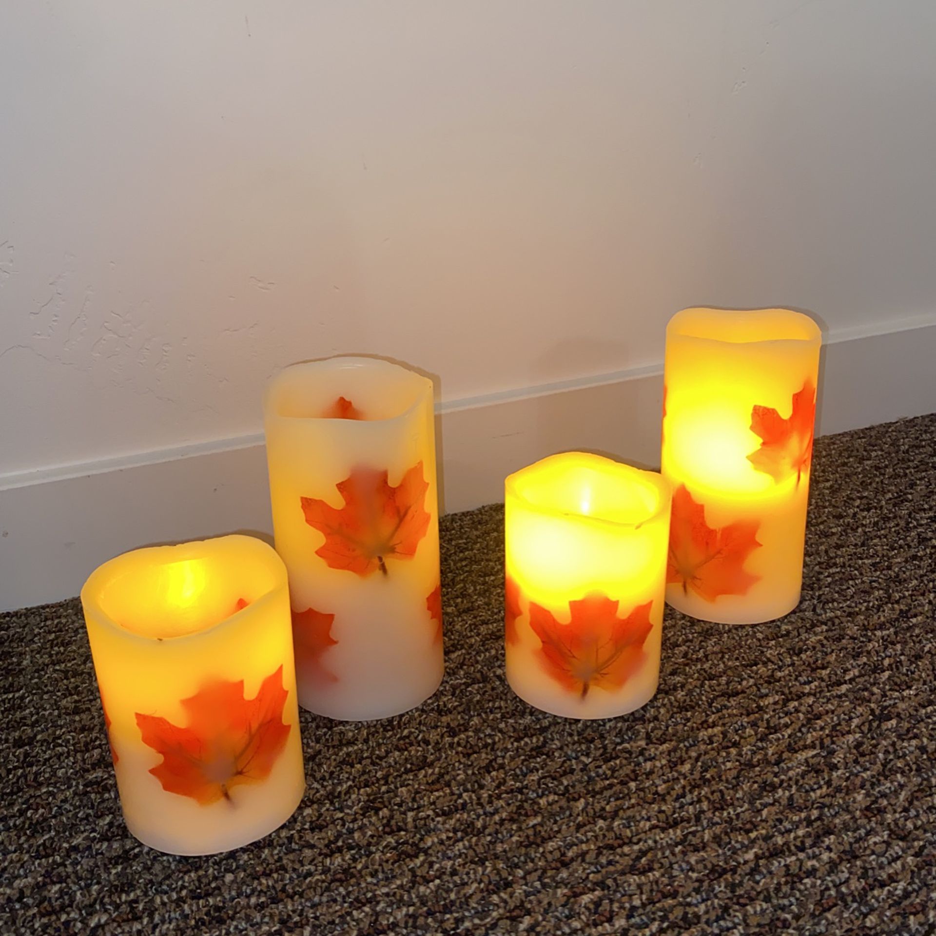 Fall Leave Candles 
