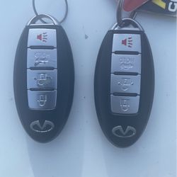 2 Infiniti G37 keys 