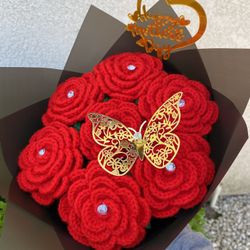 Crochet Rose Bouquet