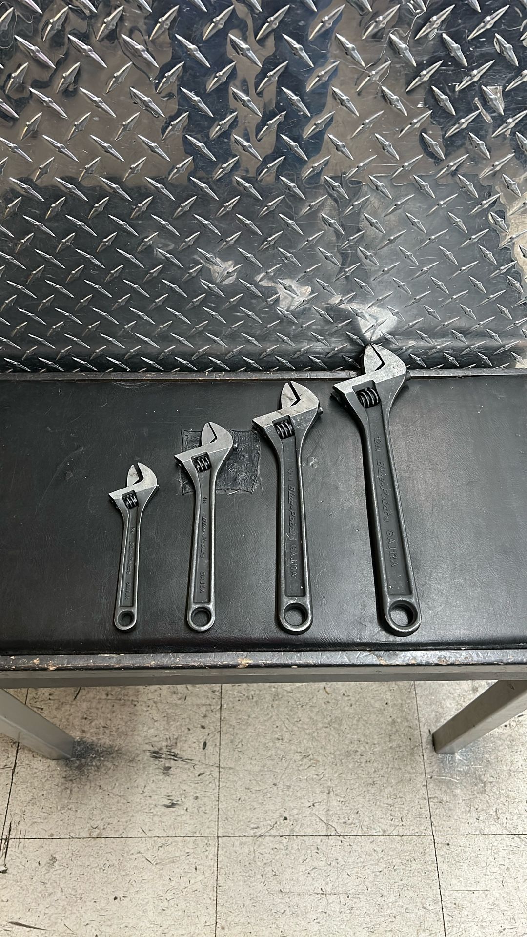 Blue-Point 4pc Adjustable Wrench Set 6-12” BLPADJ404