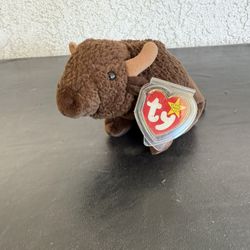 TY Beanie Baby Buffalo Named Roam