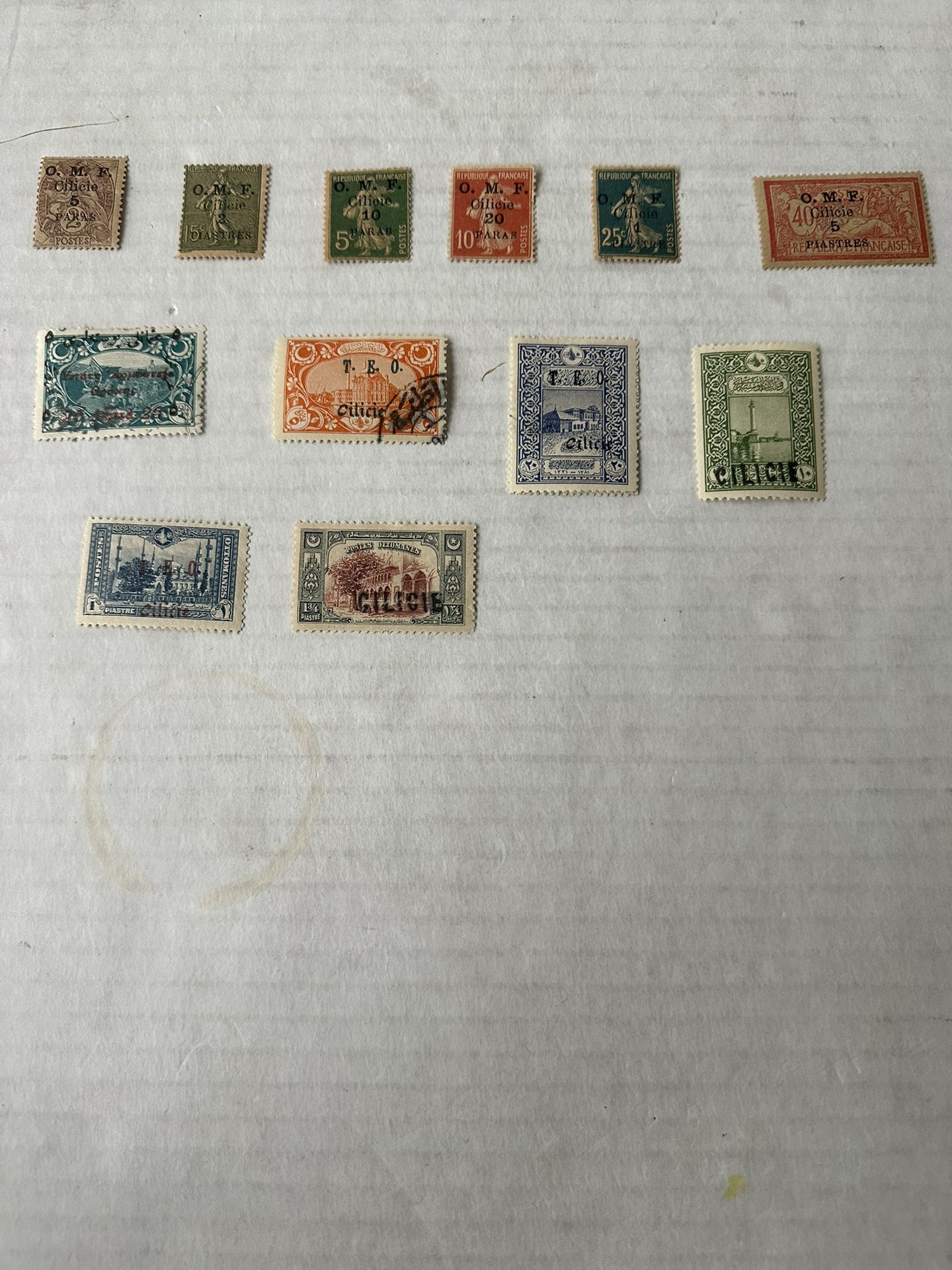 Cilicia Stamp Group Of 12 Used