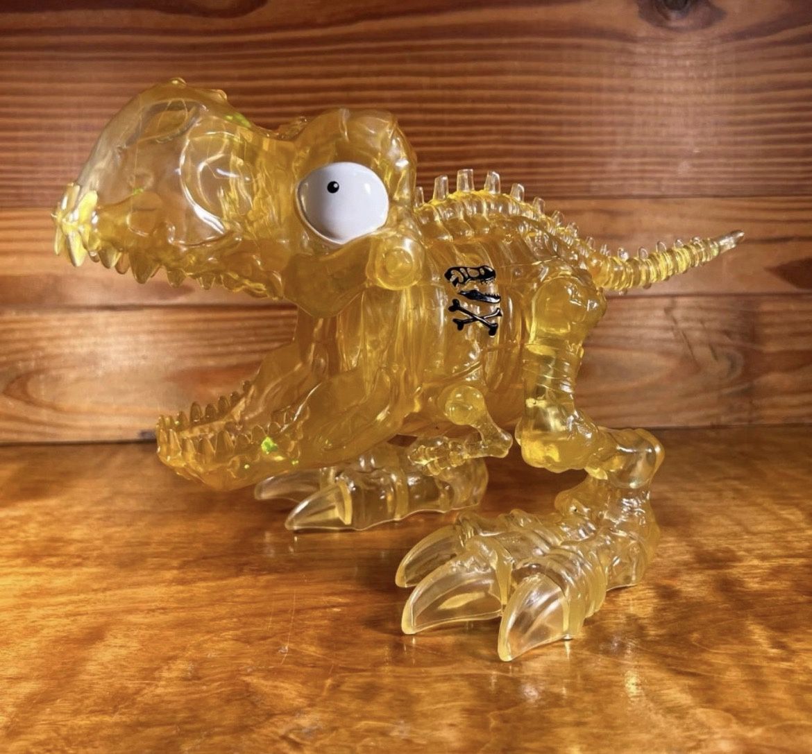 Zuru Smashers Dino Island Titan Mega Figure 7" Tall Yellow Clear RARE