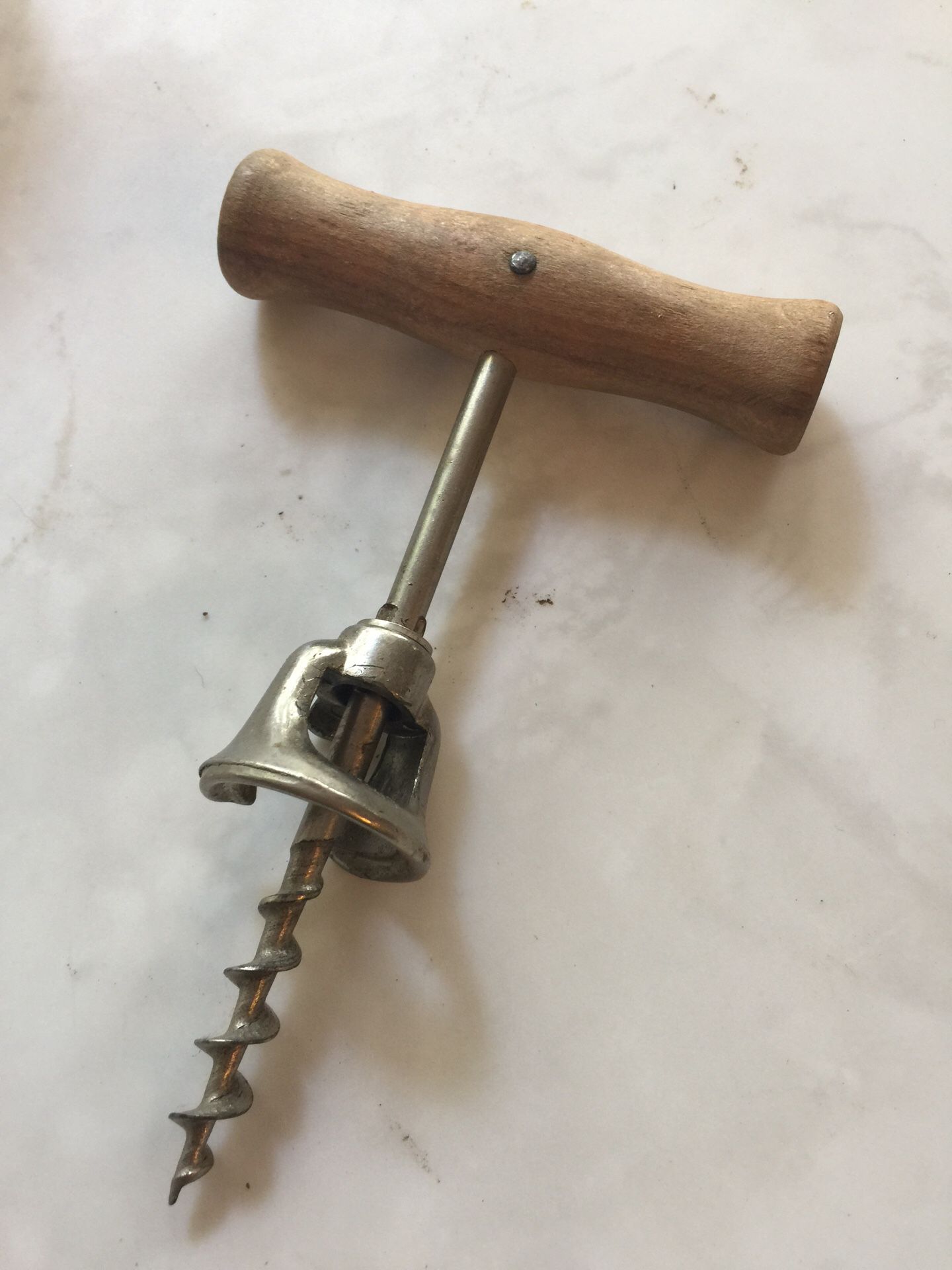 Antique corkscrew wine bottle opener