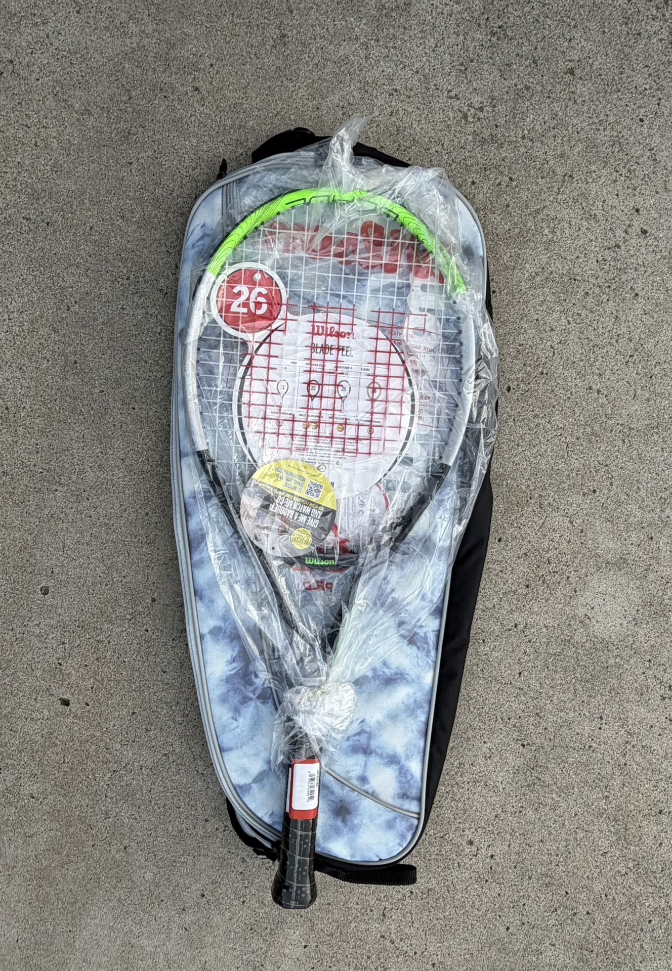 Wilson Blade Feel 26" Junior Tennis Racket and Bag