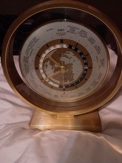 Vintage Mid Century Modern World Table/Desk Clock