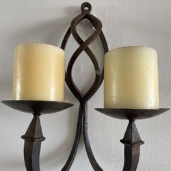 Wrought Iron Candle Holder 