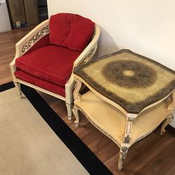  French country Chair and End table