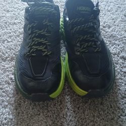 HOKA ONE ONE SpeedGoat 3 Men US 9 Ebony/Black Hiking Trail Running Shoes Lime OBO 
