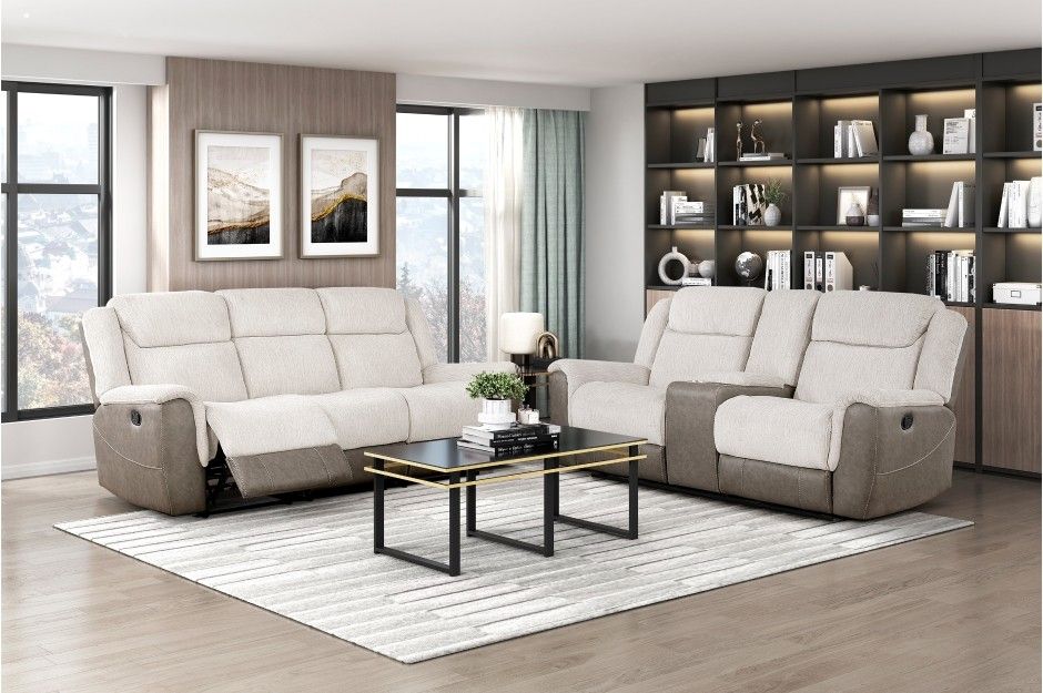 2 PC RECLINING SOFA AND LOVESEAT NEW IN BOX