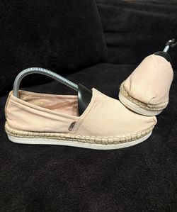 Bobs Skechers breeze light Pink Canvas espadrille alpargata Slip On flats shoes sz 8.5 32719 LTPK