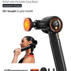 NAPRE Massage Gun with Heat,Massage Gun Deep Tissue with Extension Handle & 3 Adjustable Angles,Handheld Percussion Back Massager for Muscle/Neck/Body