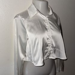 Satin Button Up Shirt 