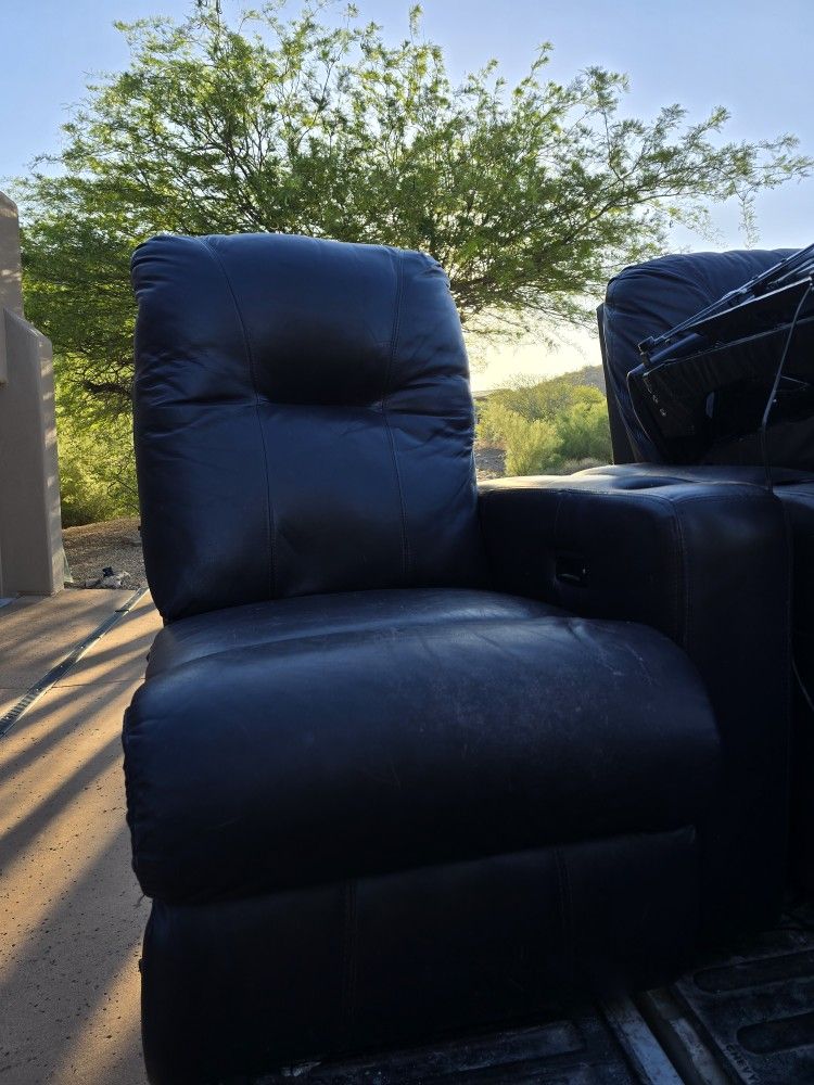 Recliner Set Full Leather Couches
