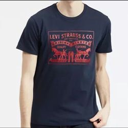 New Size 2X Levi's Double Horse Red Tab Graphic Tee