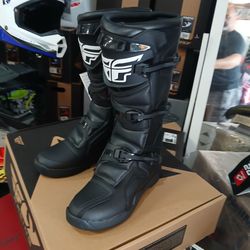 Fly Racing Black Motocross Boots available in different sizes