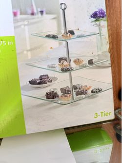 3 tier glass dessert stand
