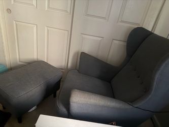 IKEA chair with ottoman