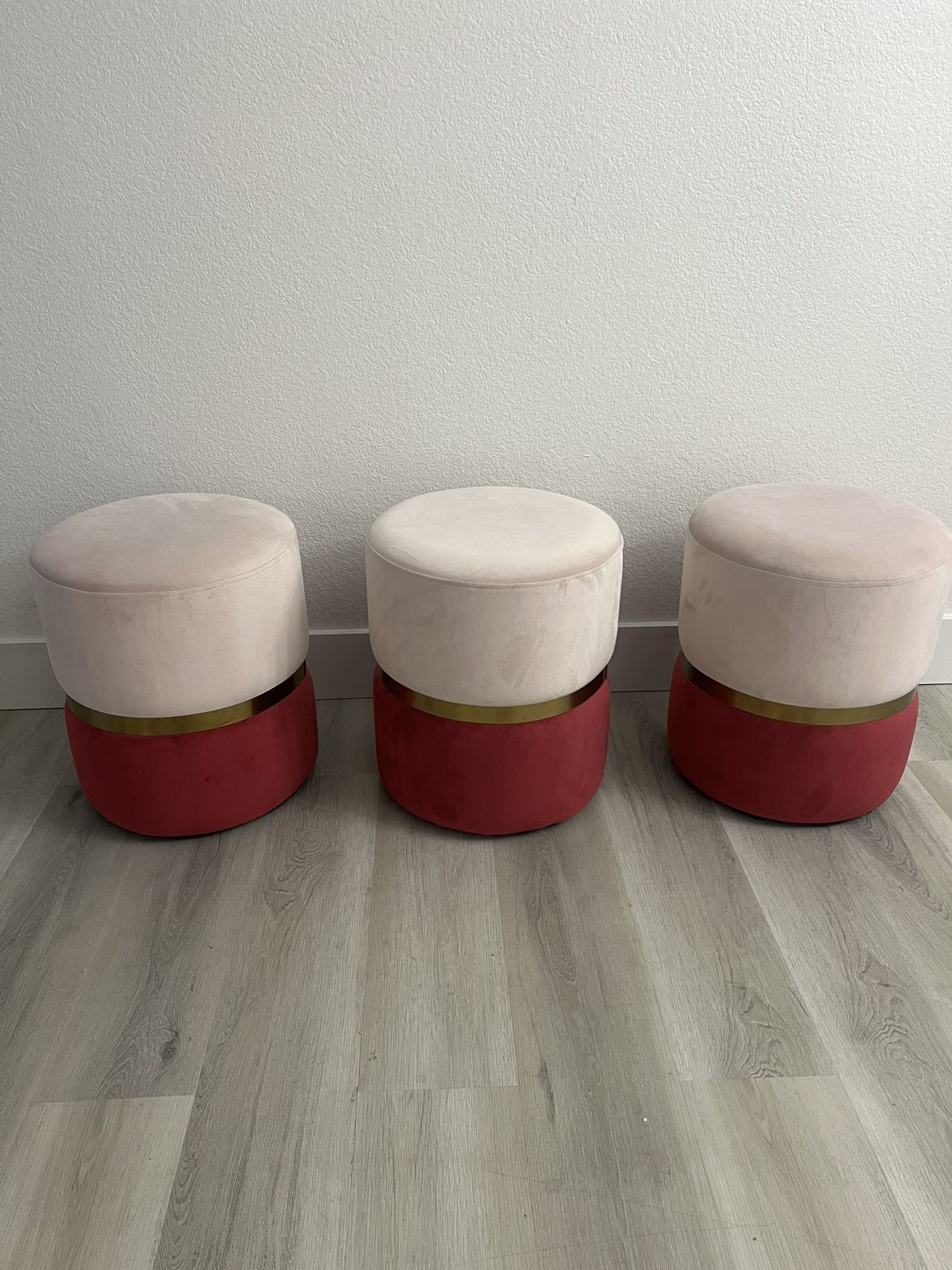 3 Set Of Ottomans