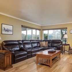 Power Reclining Leather Couch