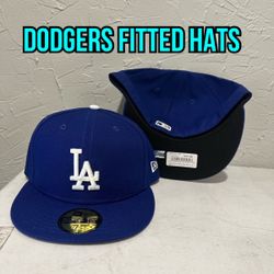 MLB New Era Los Angeles Dodgers Blue On Field 59fifty Fitted Hats Size 6 7/8, 7, 7 1/8, 7 1/4, 7 3/8, 7 1/2, 7 5/8 And 7 3/4 