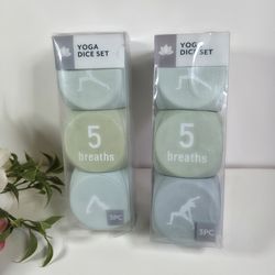 2 Foam Yoga Dice Sets. 6 Yoga Soft Foam Dice with Yoga Poses.