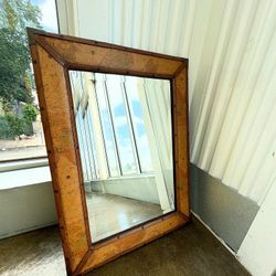 World Vintage Traditional Brown Wood Mirror