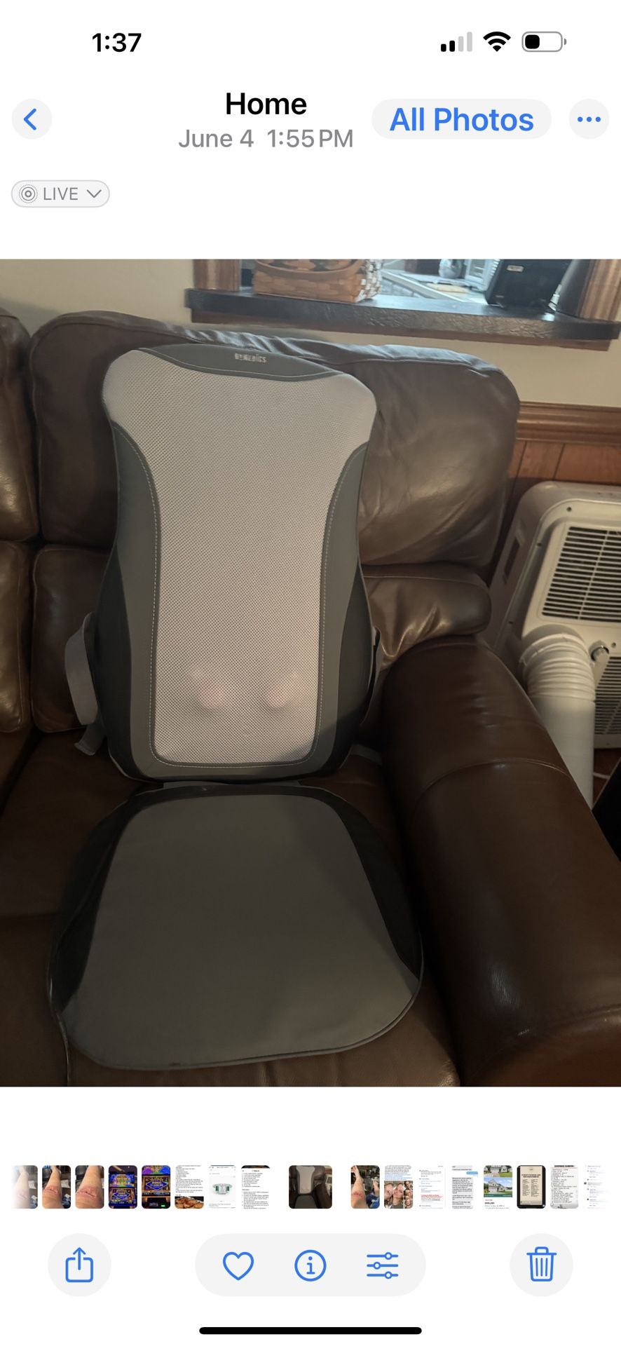 Homedics Shiatsu Chair cushion Massager