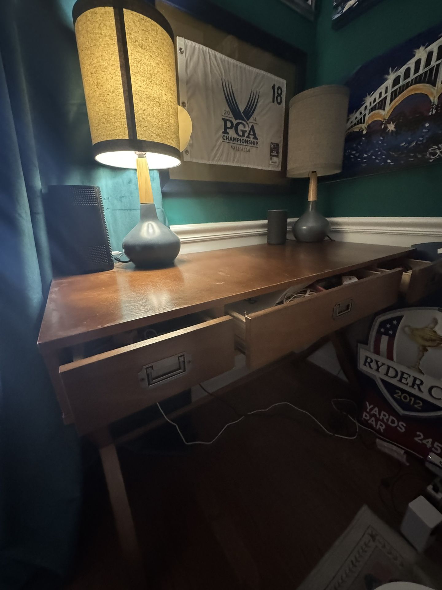 Wooden Desk with Drawers