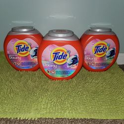 3 Tide Powerpods Downy 25XL Pacs Laundry Detergent 